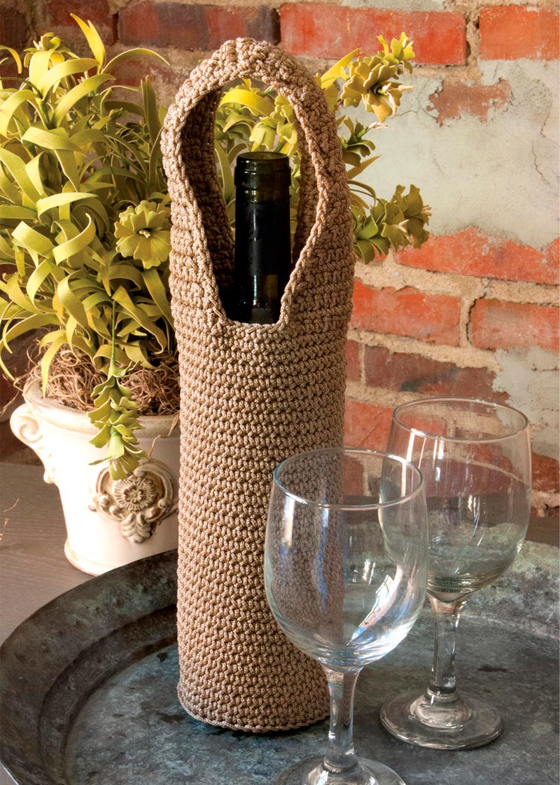 Modé Crochet Wine Bottle Wrap Heritage Lace
