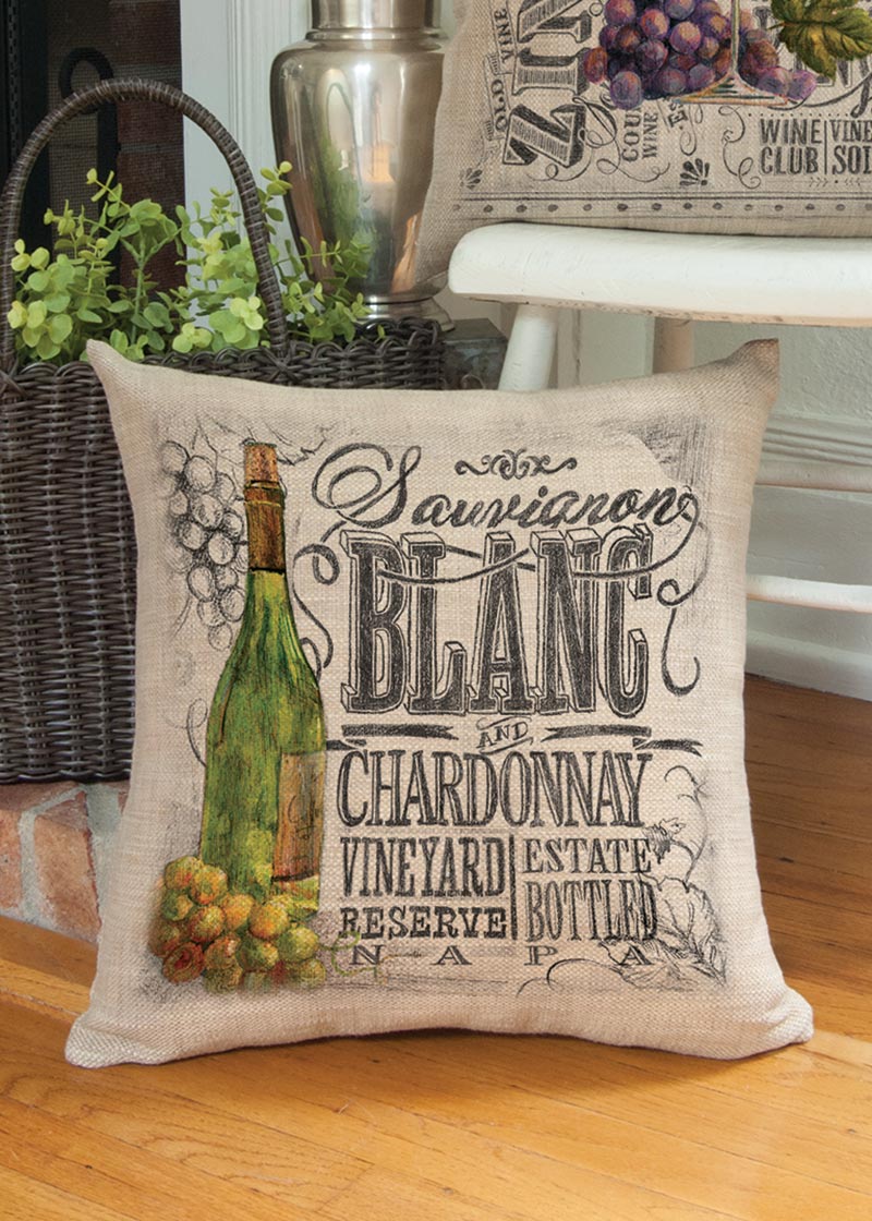 Wine Country White Pillow Heritage Lace