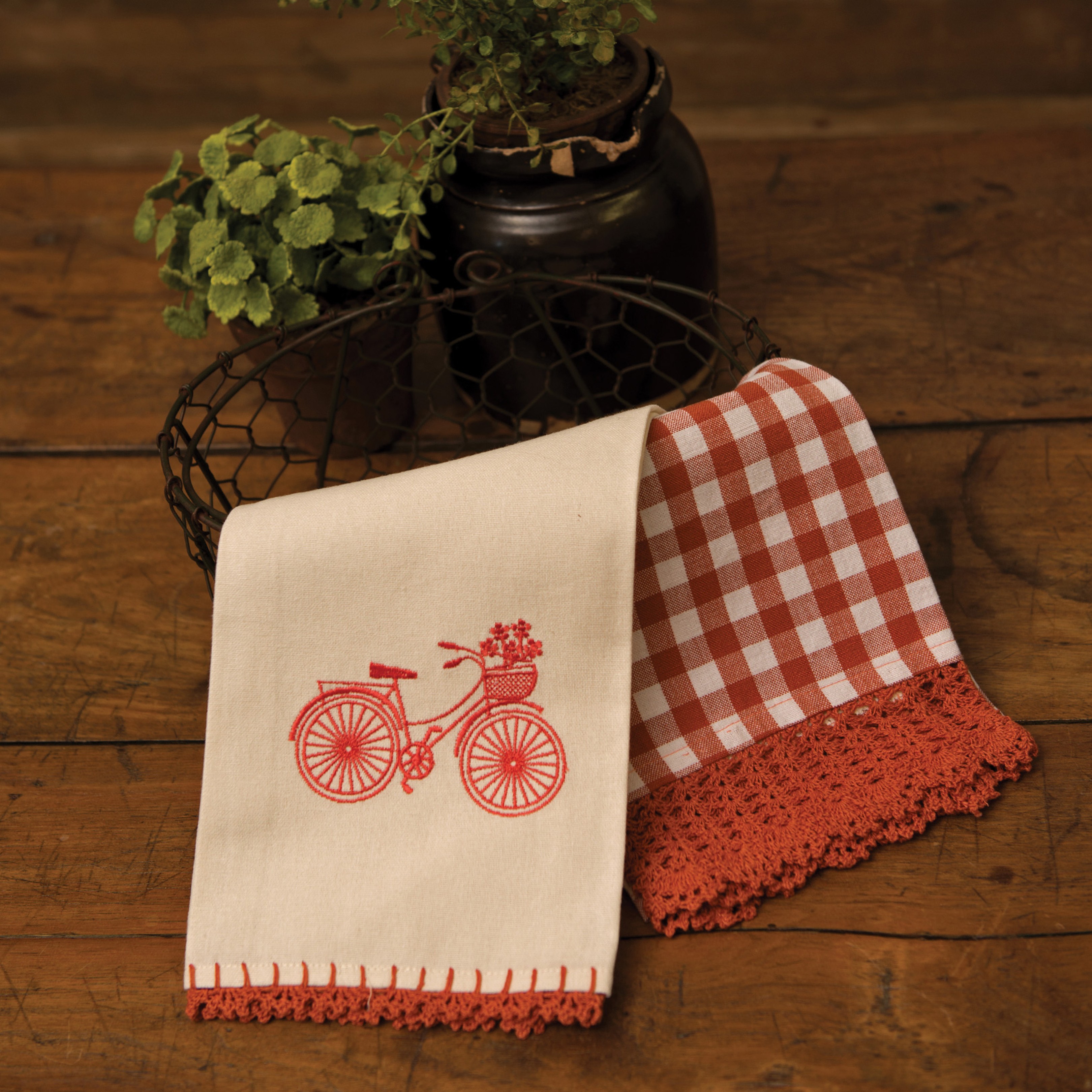 6-Piece Crochet Trim Towel Set