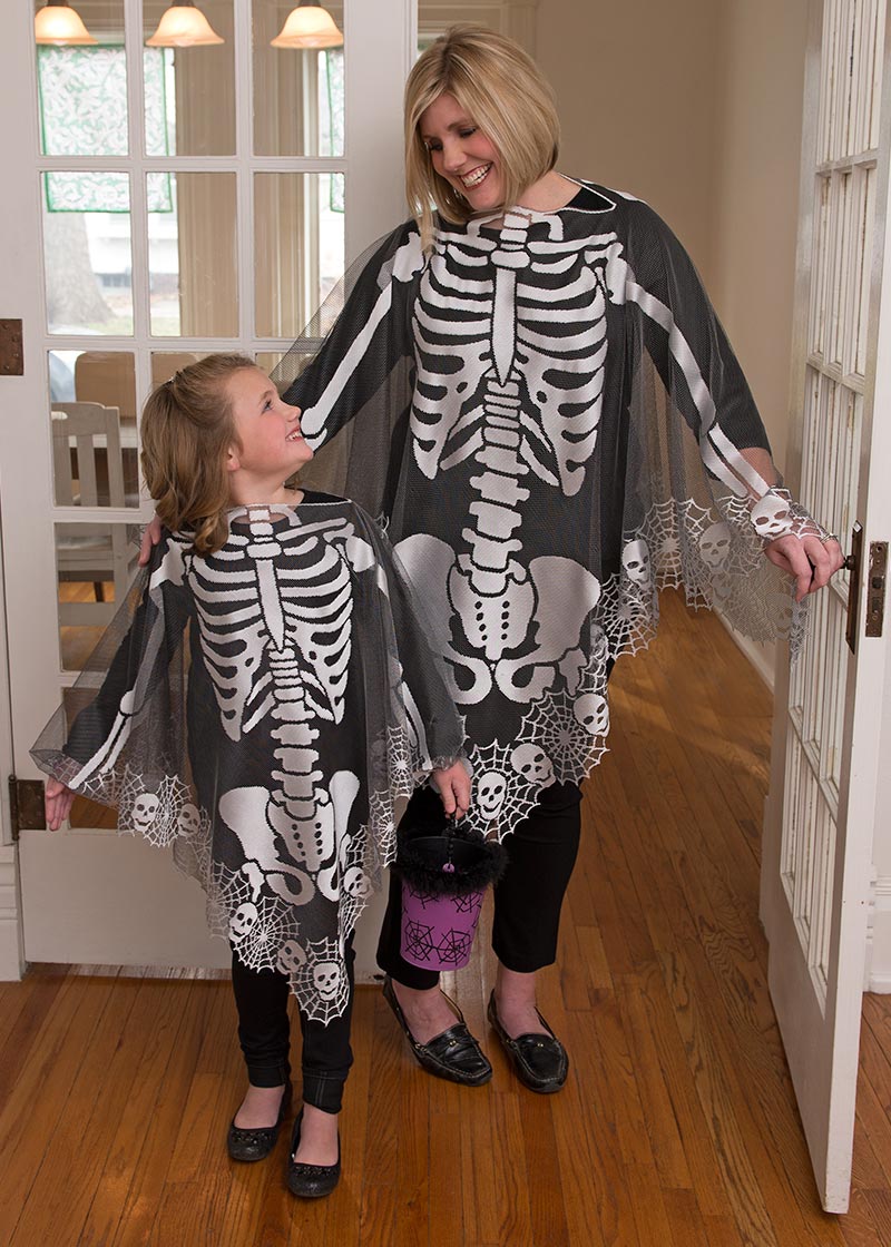 Skeleton Dance Poncho by Heritage Lace 