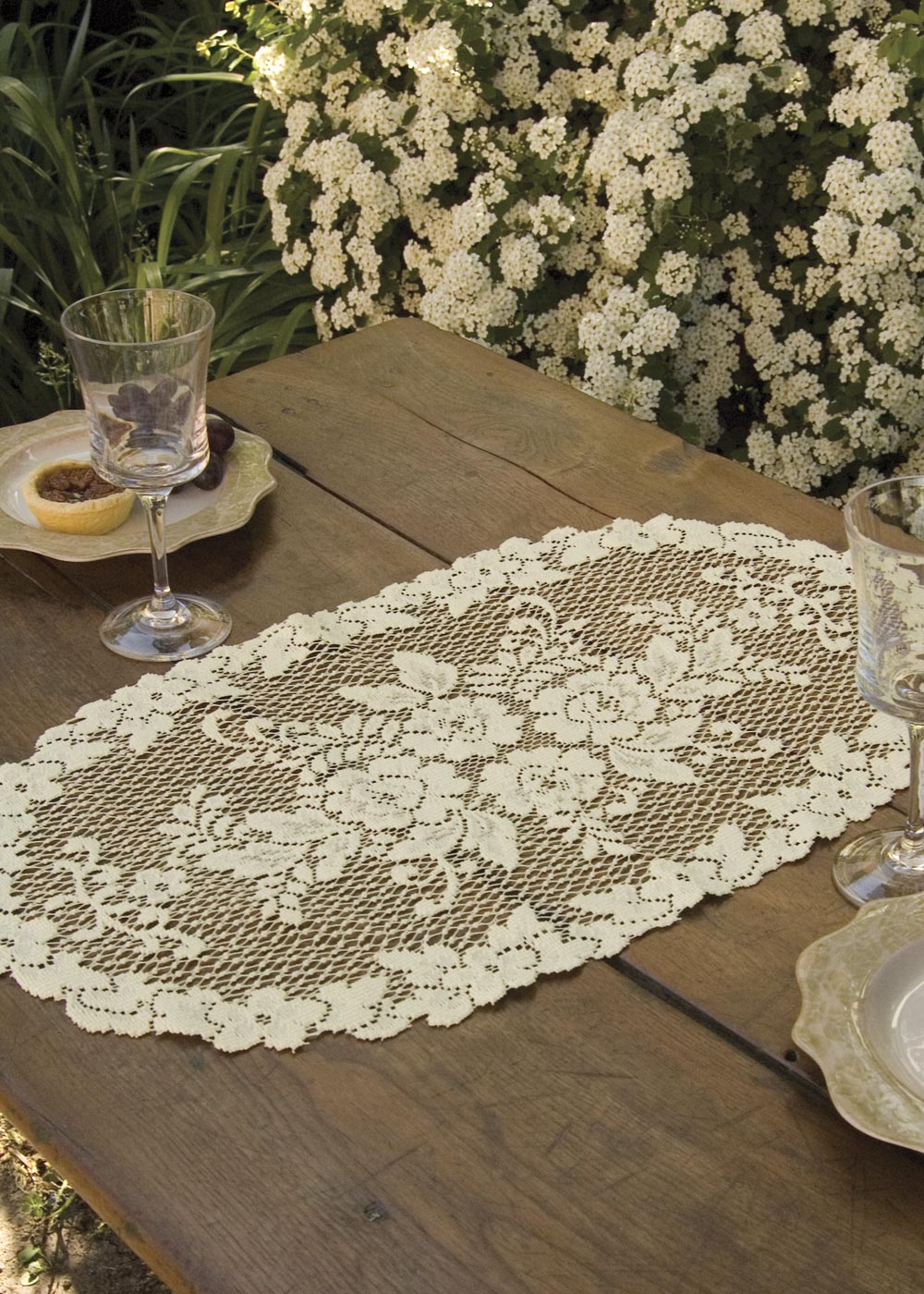 Heritage Lace Runner White Alpine Rose Vintage New Doilies Doily 15” X 44” 