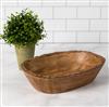 Artisan Wood Bark Oval Bowl