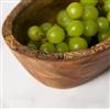 Artisan Wood Bark Oval Bowl