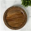 Artisan Wood Bark Round Serving Tray