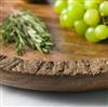 Artisan Wood Bark Round Serving Tray