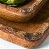 Artisan Wood Bark Square Bowl
