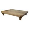 Artisan Wood Farmhouse Rectangle Footed Serving Board