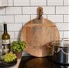 Artisan Wood Farmhouse Round Charcuterie Serving Board