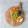 Artisan Wood Farmhouse Round Charcuterie Serving Board