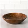 Artisan Wood Hammered Round Bowl