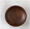 Artisan Wood Hammered Round Bowl