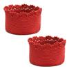 Modé Crochet Basket w/ Edging - Set/2 Mini Round