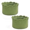 Modé Crochet Basket w/ Edging - Set/2 Mini Round