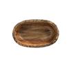Artisan Wood Bark Oval Bowl